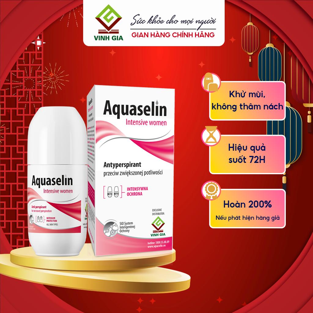 Lăn khử mùi dành cho nữ Aquaselin Intensive Women 50ml (màu đỏ hồng)