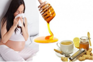 Chữa cảm cúm cho bà bầu bằng trà gừng mật ong